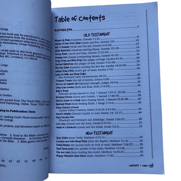 Book - Incredible Edible Bible Fun by Nanette Goings - Picture 3 of 7